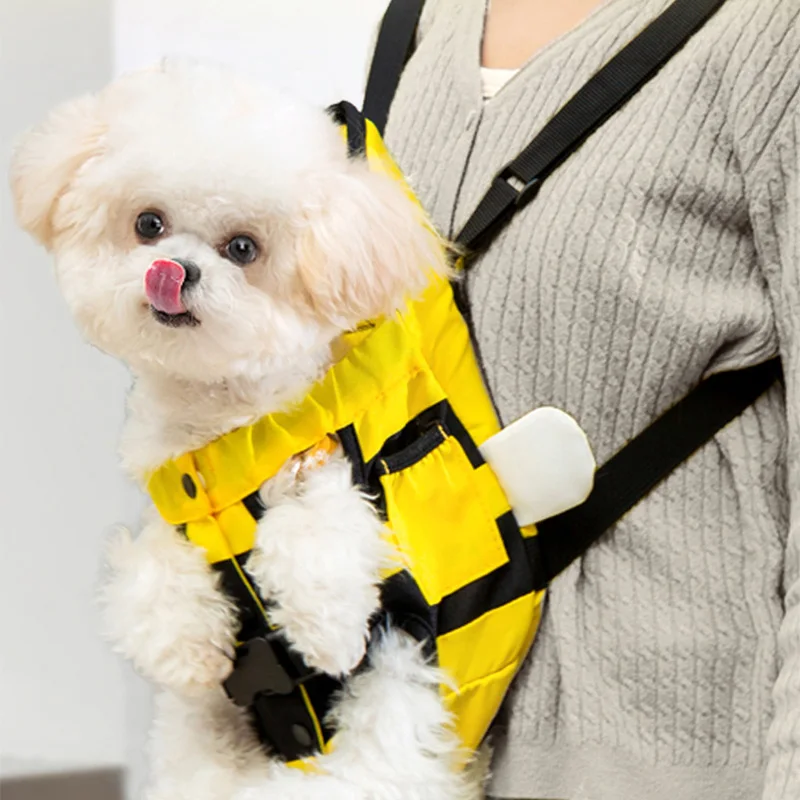 

Kangaroo Carrier for Small Breeds Dog Adjustable Shoulder Waist Belt Bag Animals Backpack Cat Carrying for Motorcycle Pet Holder