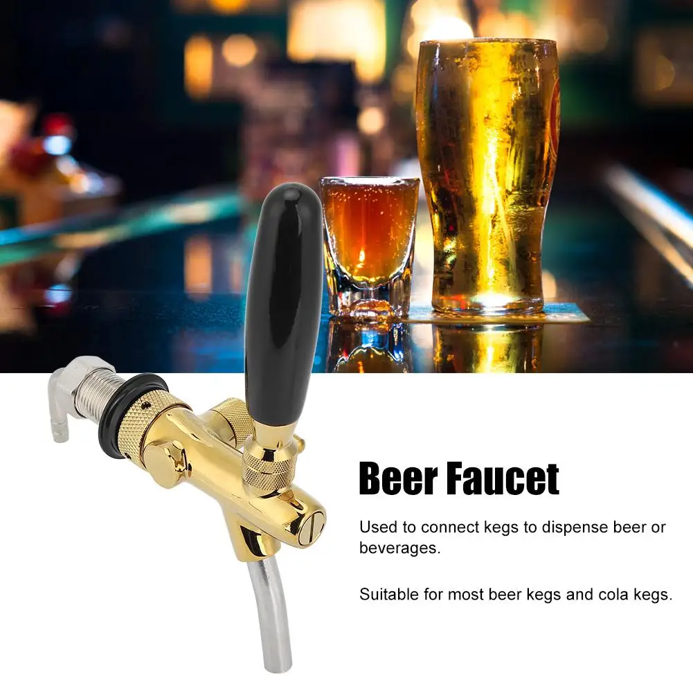 

Регулируемый кран для пива с резьбой G5/8, латунное оборудование из нержавеющей стали для домашних барных ресторанов