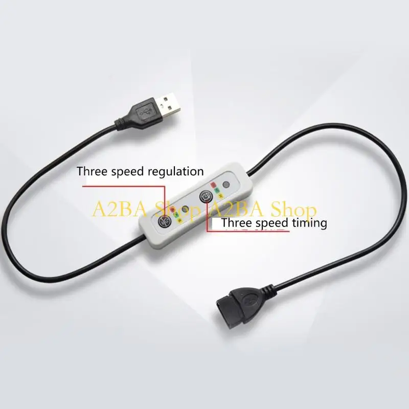 A2BA 3 속도 제어 USB 확장 케이블 스위치 코드 팬 컨트롤러 장비