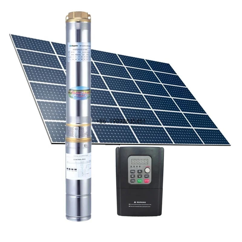 Water Pump Kit Agriculture Irrigation with Solar Panel 4inch 2HP AC DC Hybrid Solar Powered Deep Well Submersible Borehole