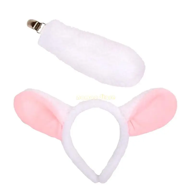 31BF Confortável conjunto faixa cabeça e cauda para crianças para melhorar a diversão aniversários, Halloween e