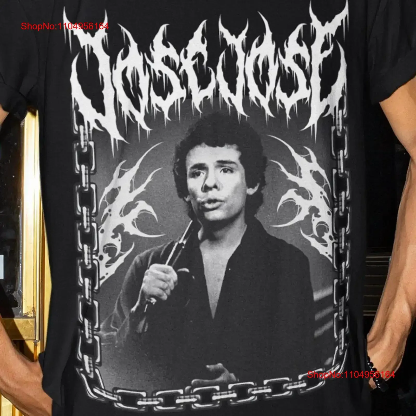 Camiseta con letras de Metal oscuro de José, Fan, arte mexicano, El principio de la Cancion, ropa de diseñador lavada vintage, moda