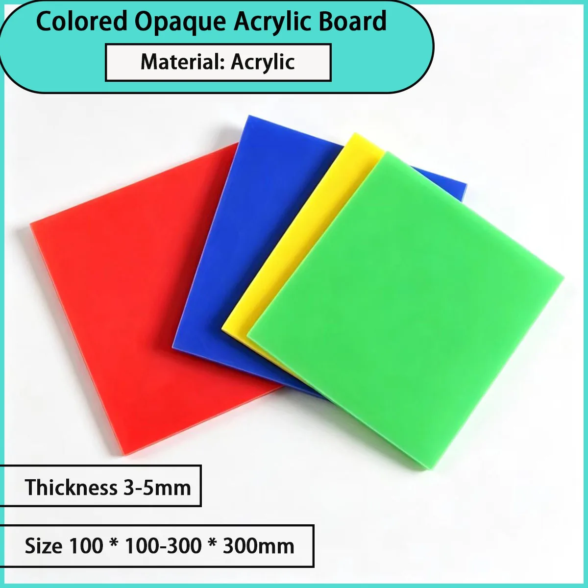 Color opaque acrylic board with a thickness of 3-5mm is used for decorative modeling, craft ornaments, partition finishes, etc