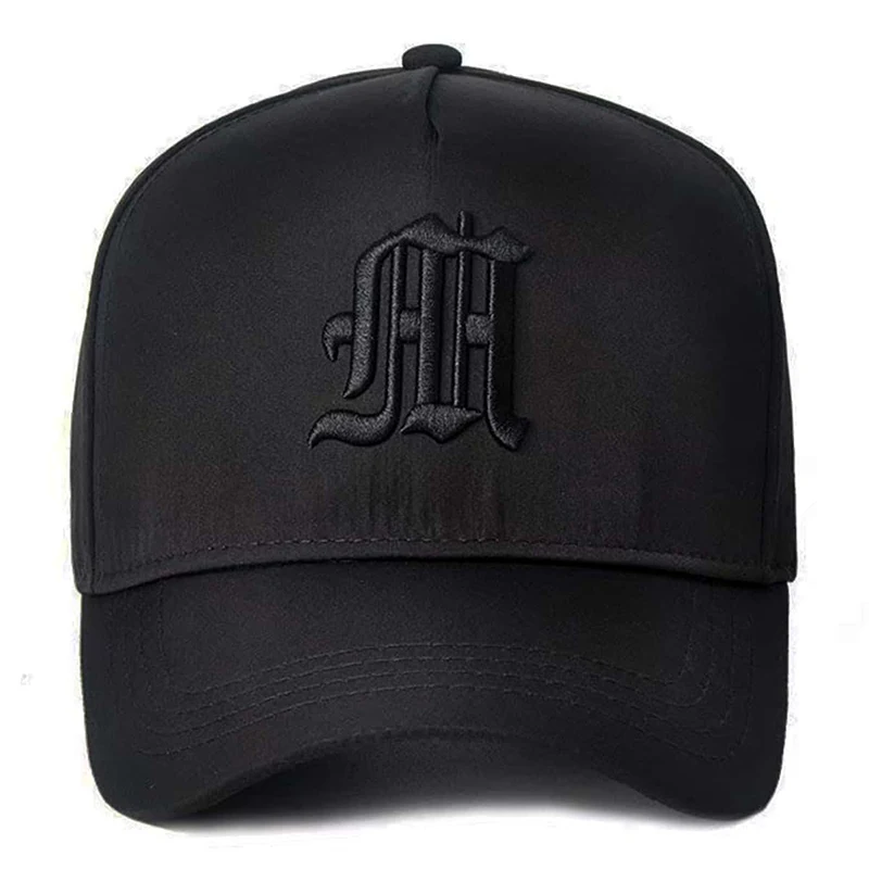 Mode Gothic Buchstabe M Stickerei Baseball Caps Frühling und Herbst Outdoor Einstellbare Casual Hüte Sonnenschutz Hut Sport Kappe – Detail 7