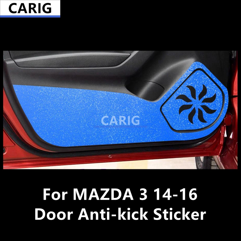 

For MAZDA 3 14-16 Door Anti-kick Sticker Modified Carbon Fiber Interior Car Film Accessories Modification