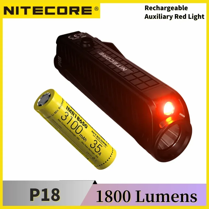 

Тактический фонарик NITECORE P18 XHP35 HD, 1800 люмен, 182 метров