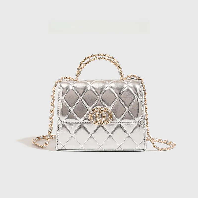 

Faionable Silver Handbag Charlize Kelli Women's Bag Commuter oulder Crossbody Bag Ele Modern Neutral Sle Daily Use