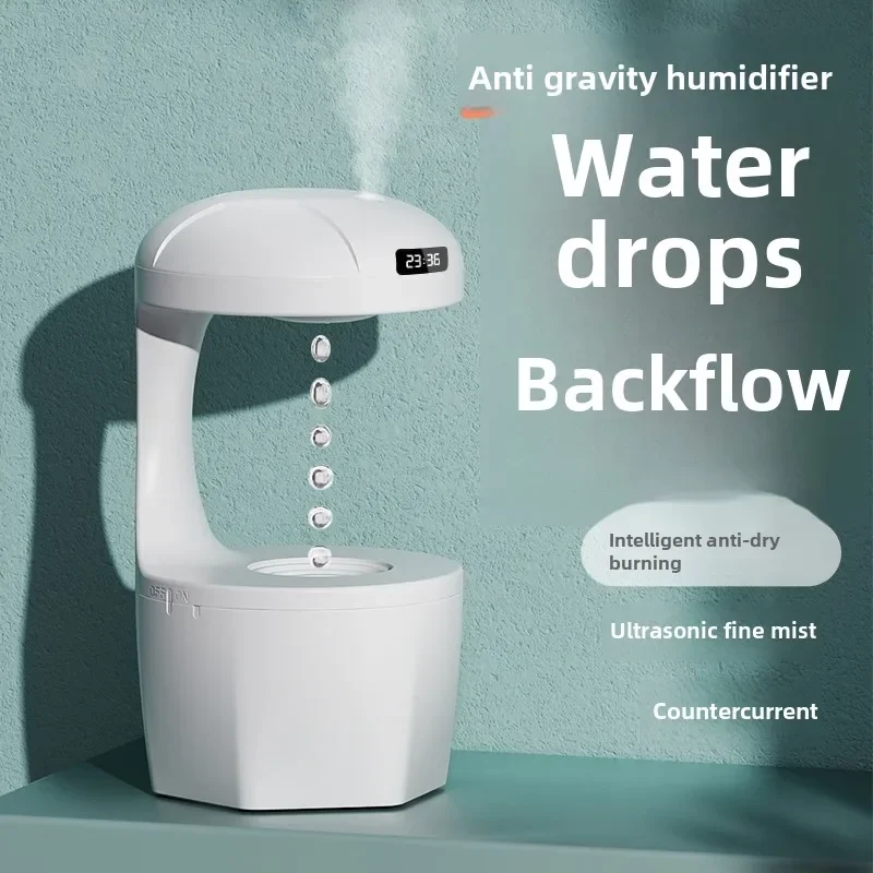 

Black Technology Anti-Gravity Humidifier Water Droplet Backflow Hydrating Aromatherapy Creative Gifts Desktop Office Home