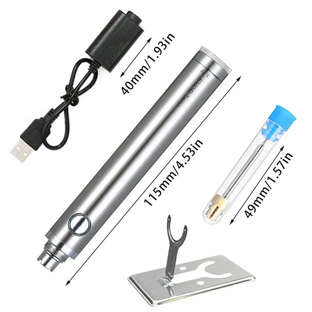 Wireless USB Charging Welding Tool Kit 8W 3.3V-4.8V Battery Soldering Iron Portable 510 Interface Welding Tool Parts