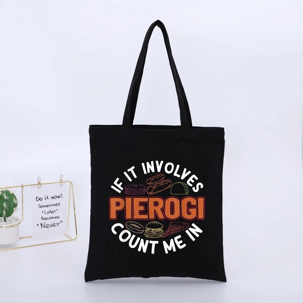 Eagle and Slogan-style Graphic Black Canvas Tote Bag, Urban Style for Daily Shopping and Casual Outings