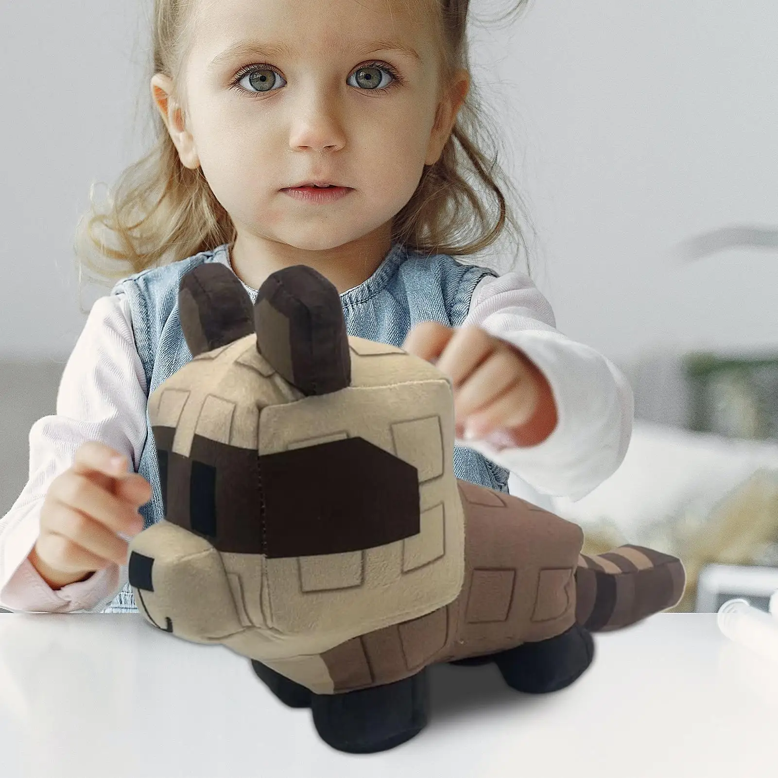 زراعة حديقة ألعاب من نسيج مخملي جميل الراكون لطيف لينة الحيوانات المحشوة دمية وسادة للفتيات الأطفال أطفال هدية عيد ميلاد الطفل