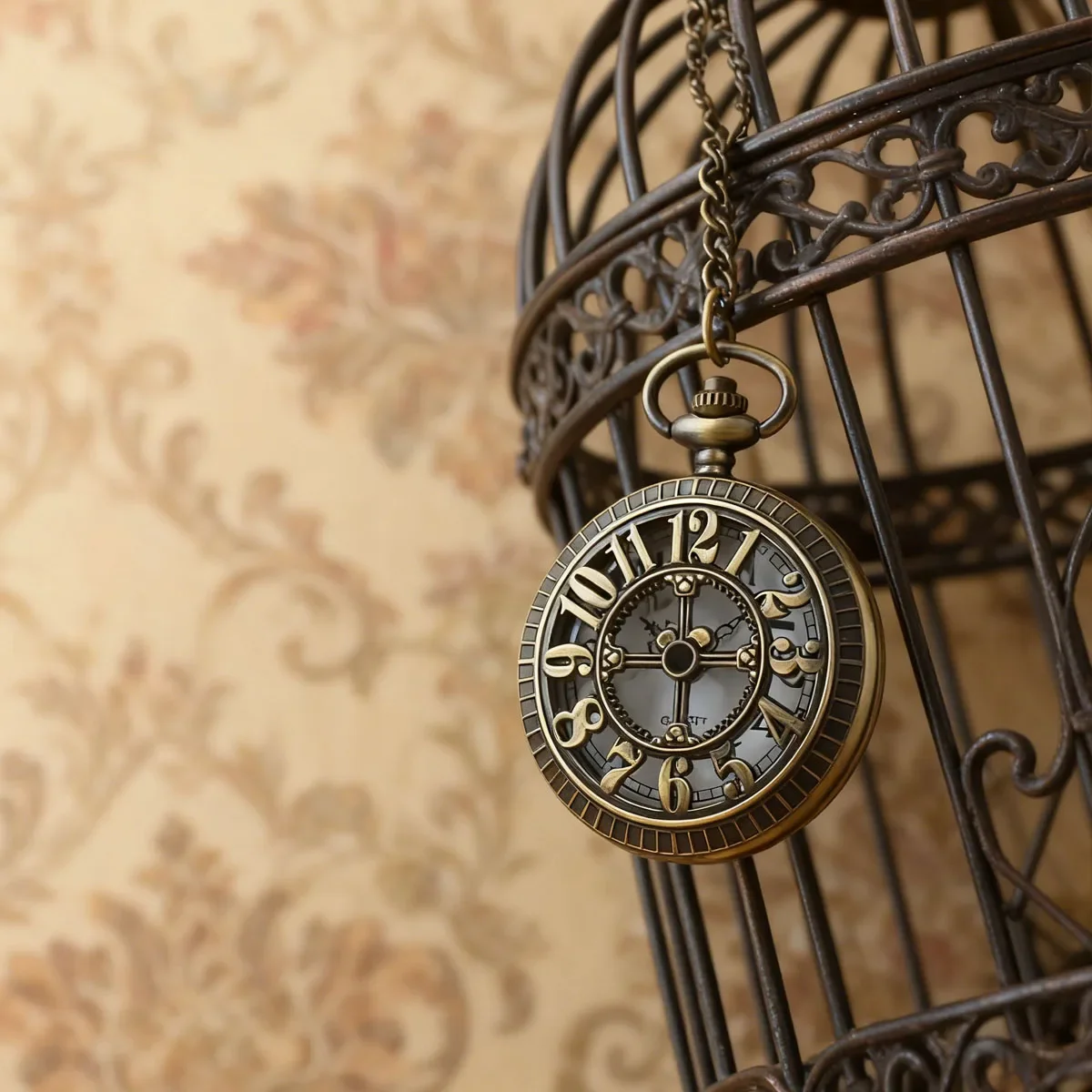 

Карманные часы-кулон с арабскими цифрами, кварцевые, 1 шт.