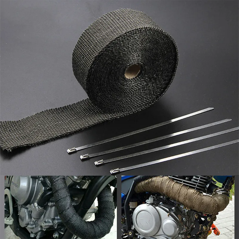 Thermal Tape Exhaust Motorcycle Muffler Insulation Fiberglass For HYOSUNG AQUILA GV250 GT250R GT650R GT250 GT 125 GT650