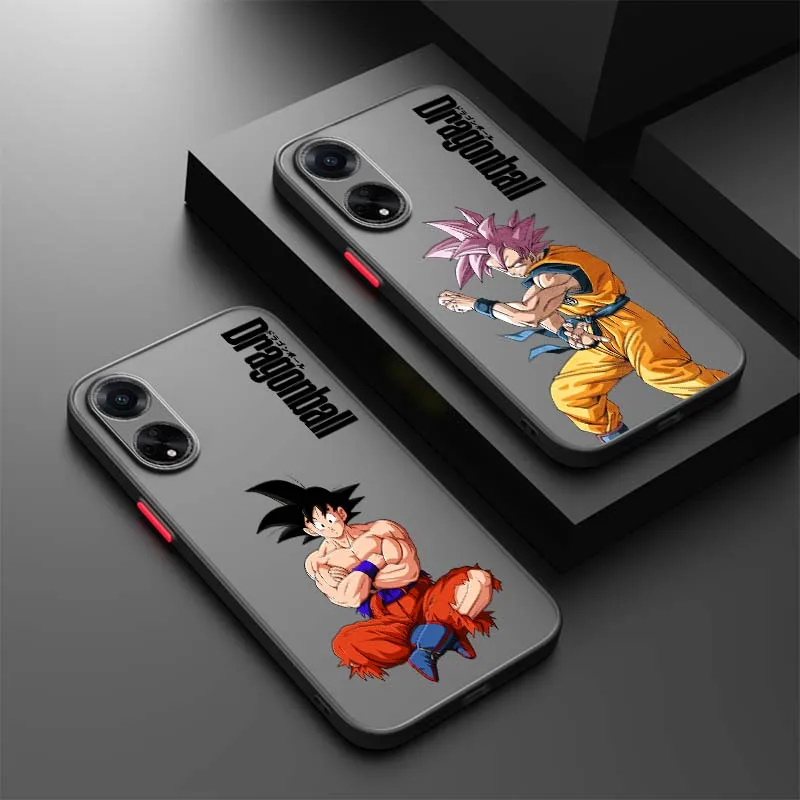 Японский Goku D-D-Dragon Balls для OPPO Find X3 X5 Lite Pro A98 A94 A93 A78 A79 A76 A58 A57 5G Матовый полупрозрачный чехол для телефона