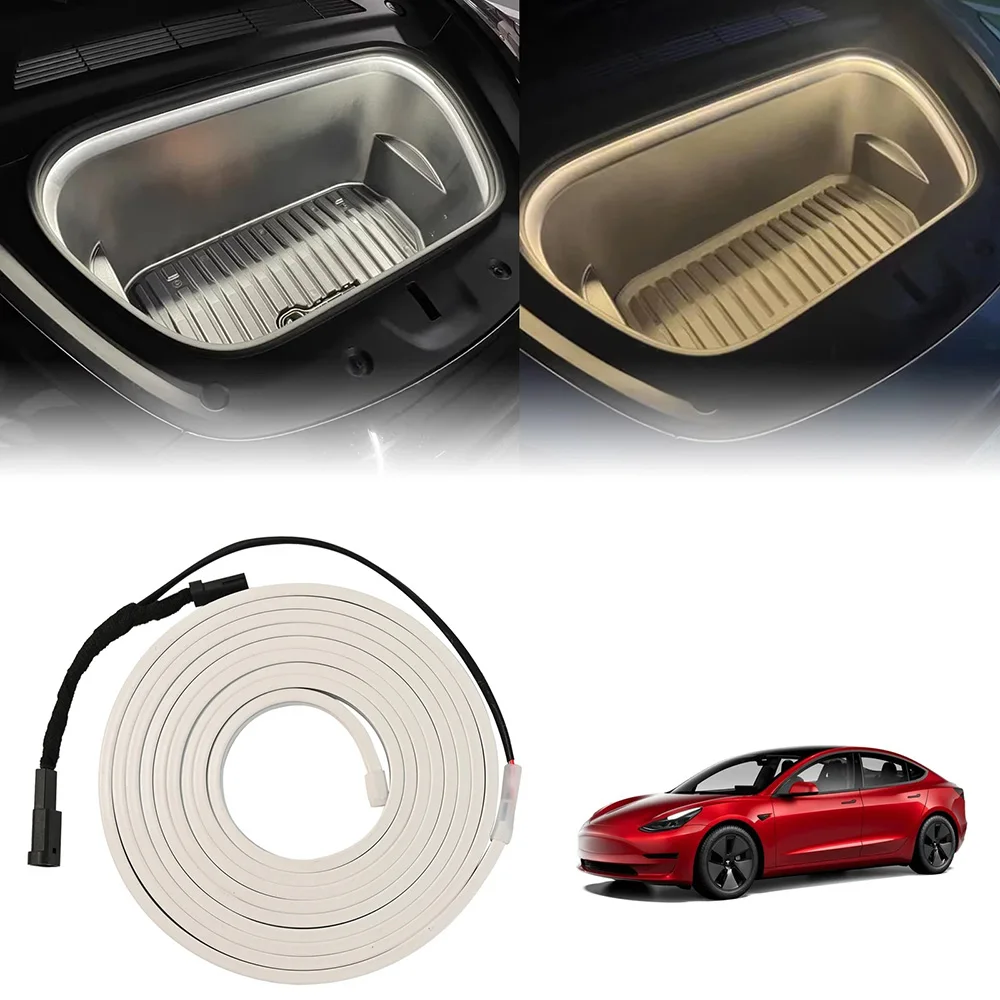 12v Front Trunk Atmosphere Light for Tesla Model 3 Y Led Interior Light Strip Easy Install Waterproof Flexible Auto Modified