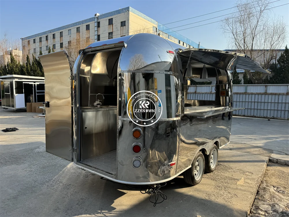 2025 Concession Catering Coffee Food Trailers Fully Equipped Food Van Mobile Kitchen Food Truck