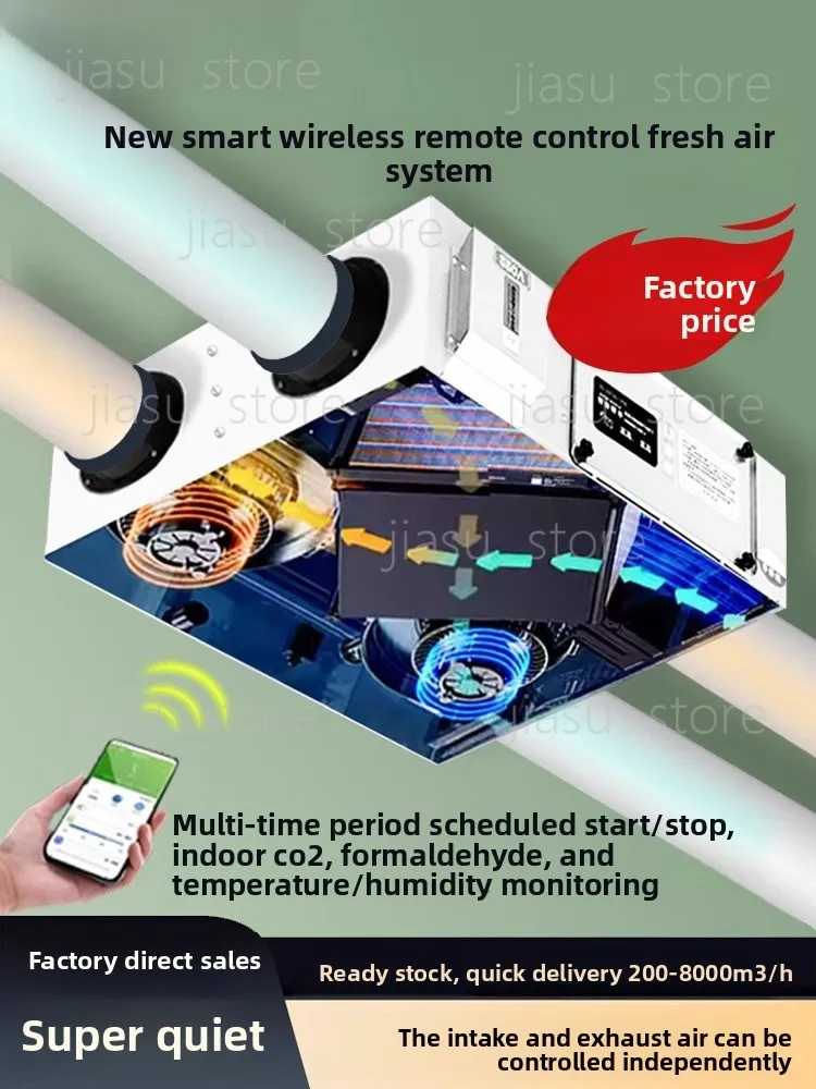 

Home & Commercial Heat Recovery Ventilator Dual Air Supply Exhaust All-in-One Unit
