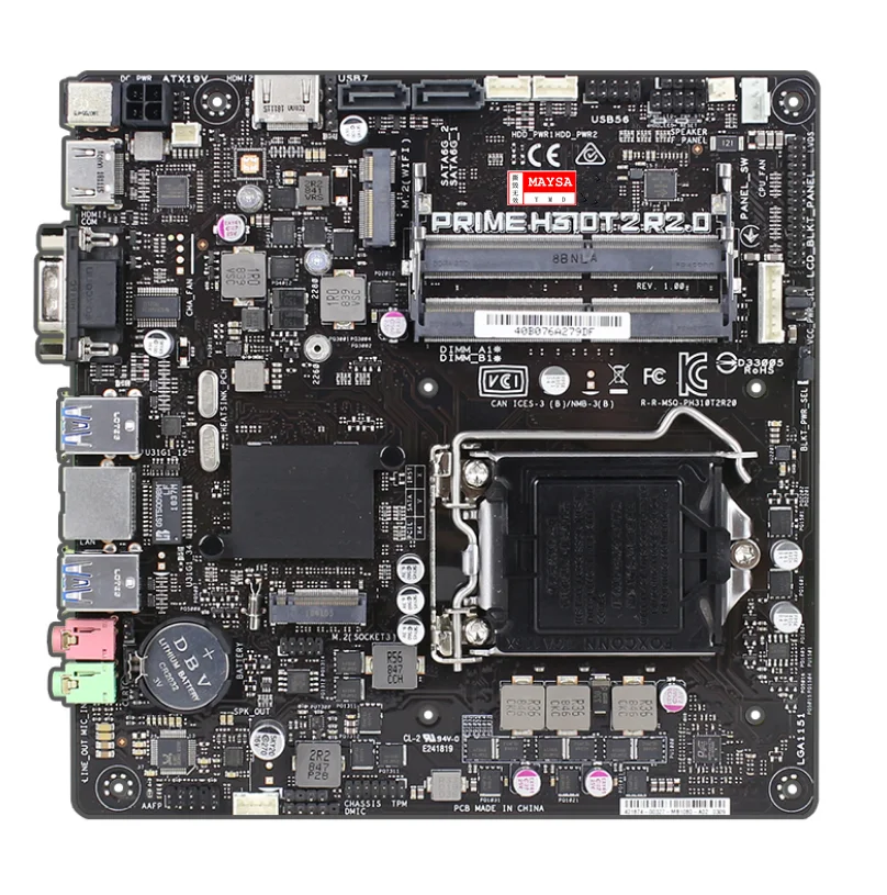 

For ASUS PRIME H310T2 R2.0 MINI ITX Motherboard LGA 1151 DDR4 REV: 1.00 Mainboard 100% Tested Fully Work