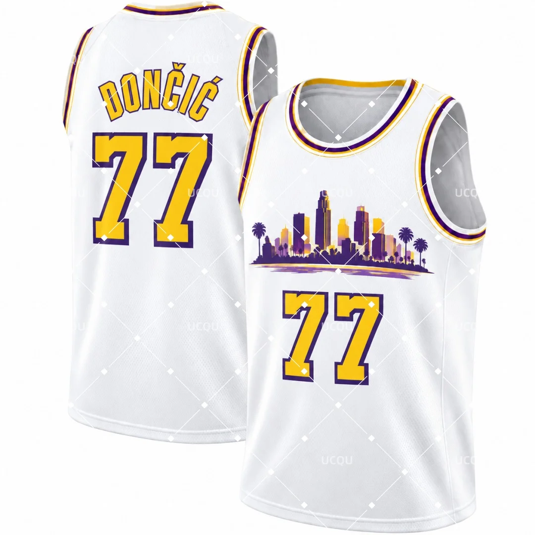 26-27 DONČIĆ #77 Basketball Jersey Sports Tank Top Quick Dry Fan Basketball Shirt Sports Men's Shirt Kid's Clothing Tee  ﻿