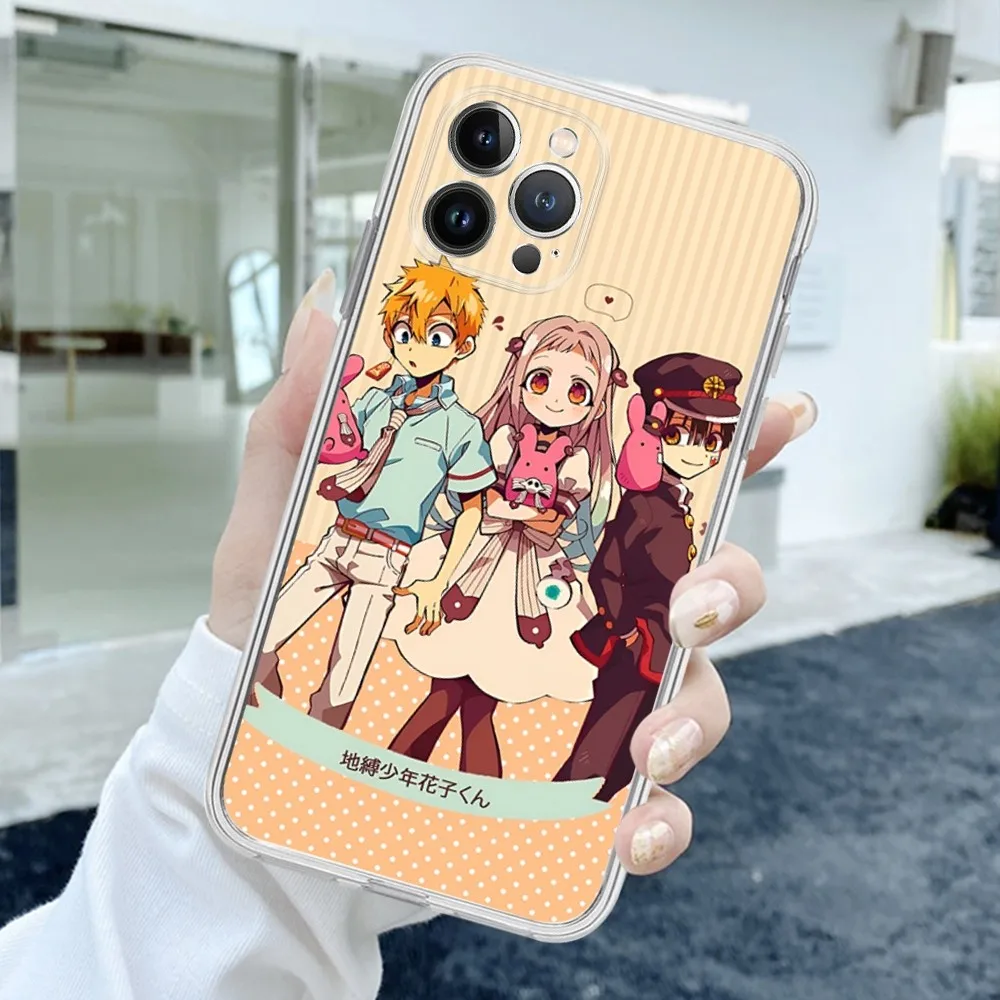 T-Toilet-bounds H-Hanako-kun Phone Case For iPhone 15 14 13 12 Mini 11 Pro XS Max X XR SE 6 7 8 Plus Soft Silicone Cover