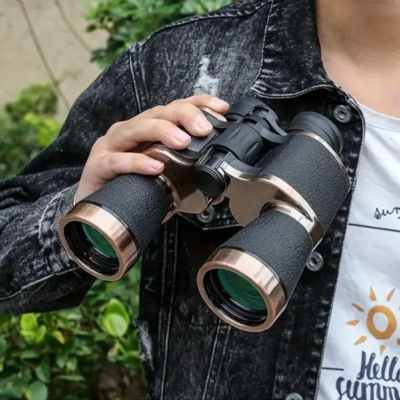 

Professional 10x50 Binoculars Ultra Clear Blue Light Coated Manual Focus Multi Layer Optics Ideal Outdoor Travel Equipment