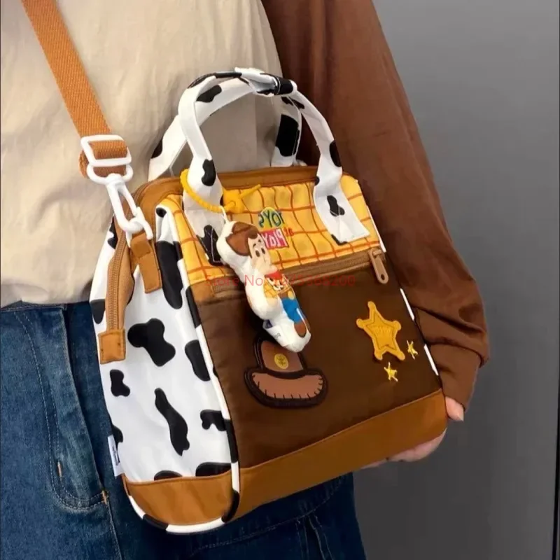 Disney Cartoon Toy Story Woody Cosplay Bag Outdoor Shopping Large Capacity Baby Handbag Buzz Lightyear Big Shopping Bag Gift