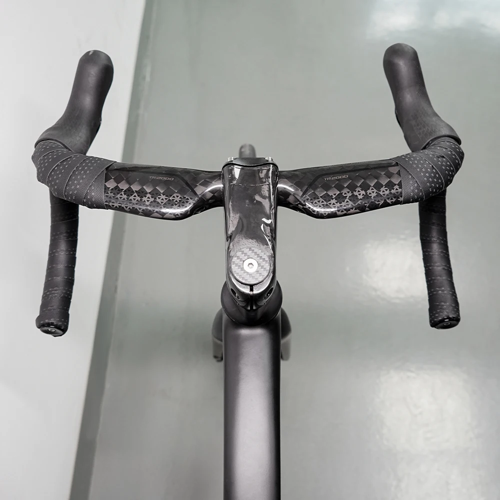 TOSEEK 8K Glänzender Rennrad-Carbonlenker 380/400/420/440mm mit interner Kabelführung, Fahrradlenker, Fahrradzubehör – Detail 12