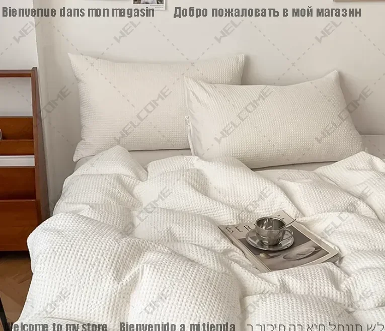 

Class A Waffle 100 Cotton Duvet Cover colchas para cama matrimonial jogo de cama casal