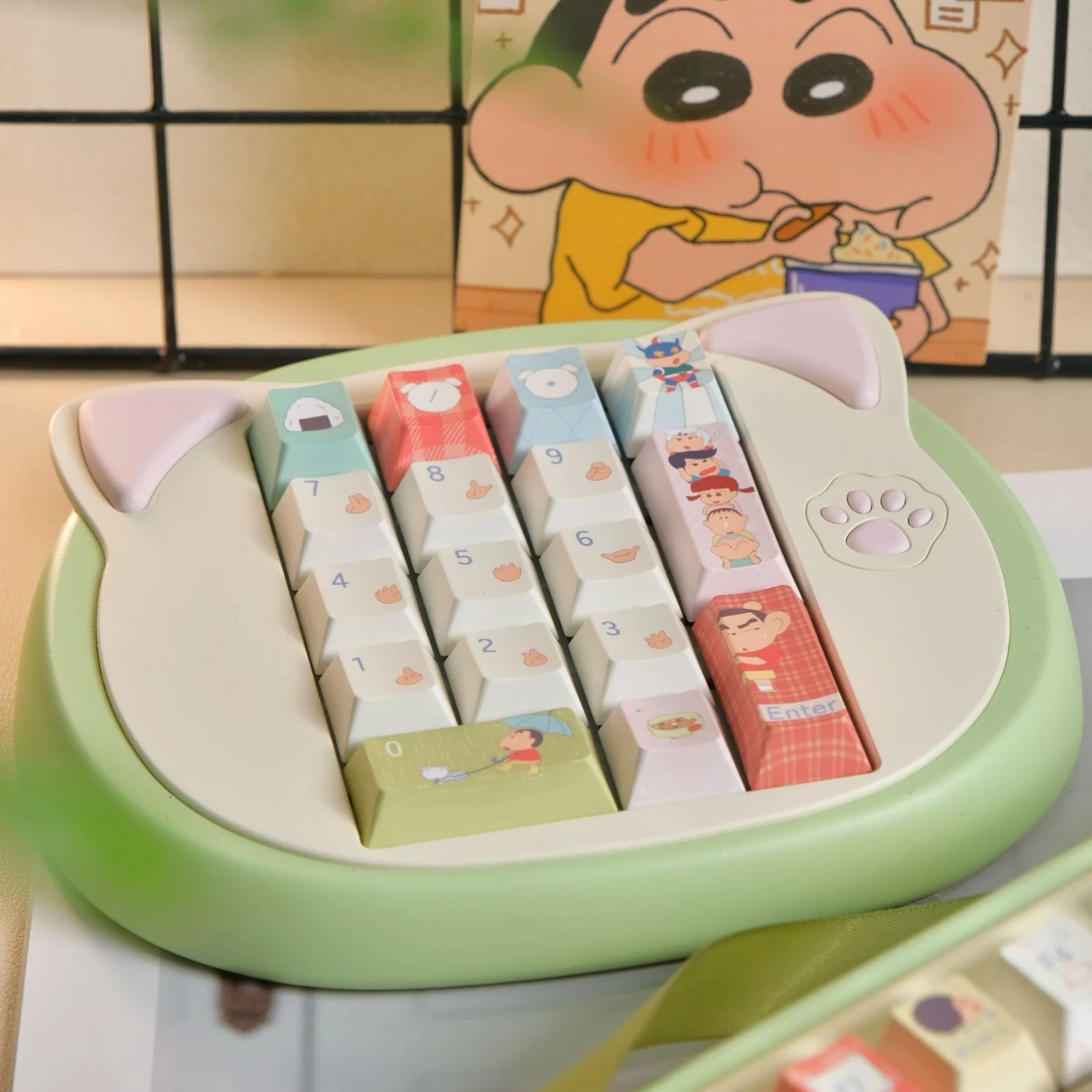 مجموعة لوحة مفاتيح صغيرة لطيفة على شكل رأس قطة ثلاثية الأوضاع من الألومنيوم مجموعة لوحة مفاتيح رقمية مخصصة لملحقات لوحة مفاتيح الألعاب المكتبية عبر Json