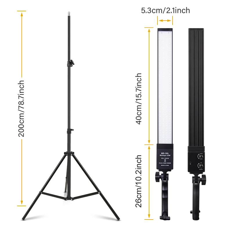 Photography Lighting Kit Led Fill Light Bi-color 3200k-5500k Dimmable Studio Light for Youtube Video Shooting Still Life Photo