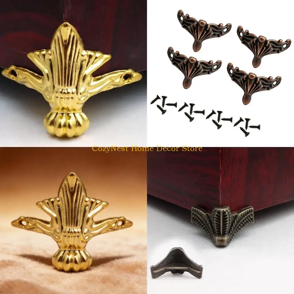 92MF Gift Storage Corner Feet Hardware for Wood Chests and Display code decorative