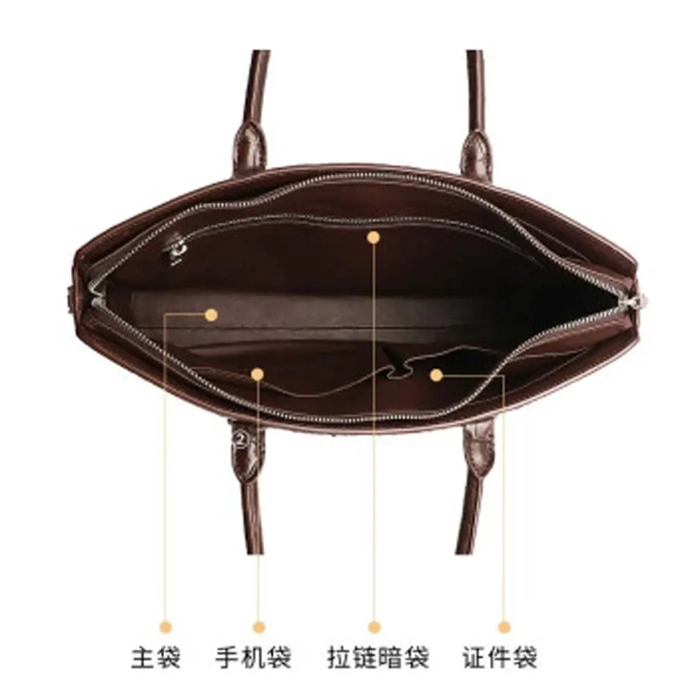 Picture 3: madun crocodile bag  business  men briefcase  combination lock  male handbag