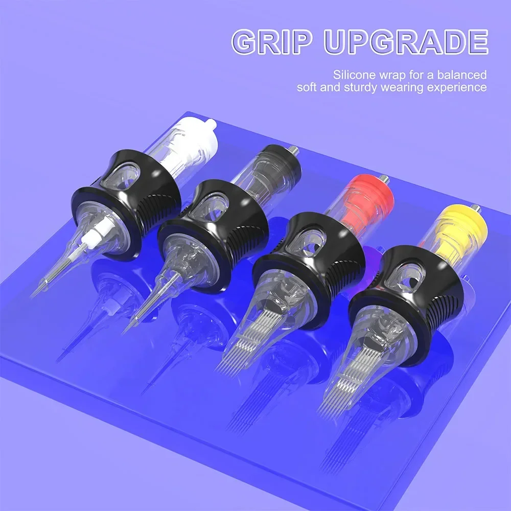 

8PCS Tattoo Cartridge Needles RL RS M1 CM Silicone Wrap Cartridge Needles 0.35MM 12 Standard Grip Disposable Cartridges Needles