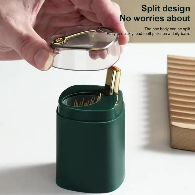 Toothpick Holder Dispenser Toothpick Storage Box Toothpick Holder Tooth Pick Canister For Home Restaurant Club Bar Cafe Hotel