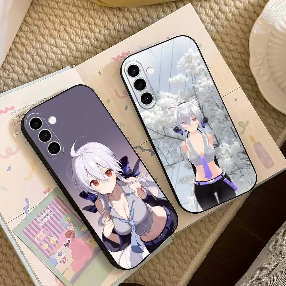 Чехол для телефона Virtual Singer Y-Yowane Haku для Samsung Galaxy A73, A72, A71, A70, A53, A52, A51 и других моделей, мягкий черный чехол