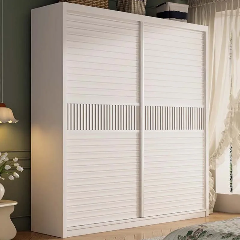 

Comfort White Wardrobe Modern Aesthetic Cheap Storage Hotel Closet Armable Clothes Sliding Doors Quarda Roupas Bedroom Furniture