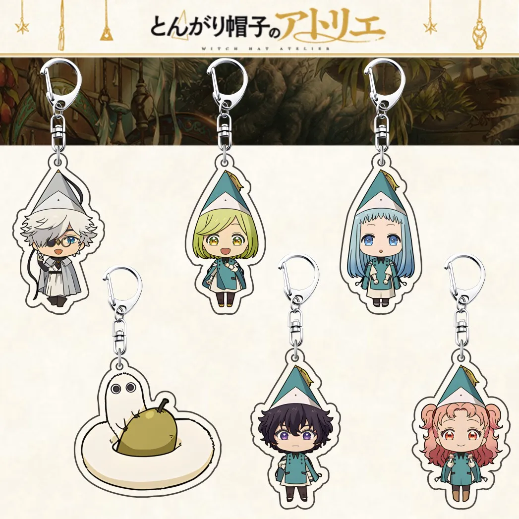 Anime Witch Hat Atelier 6cm Acrylic Figure Coco Qifrey Richeh Backpack Pendant Car Key Decoration Fan Collection Gift Keychain