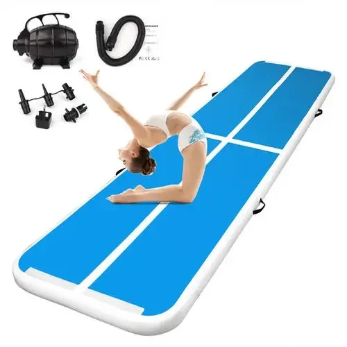 4x1x0.2m GymnasticsAir Track เสื่อโยคะ Inflatable Tumble Trak ชั้น Tumbling Gym Mat Inflatable Air Track สําหรับขาย