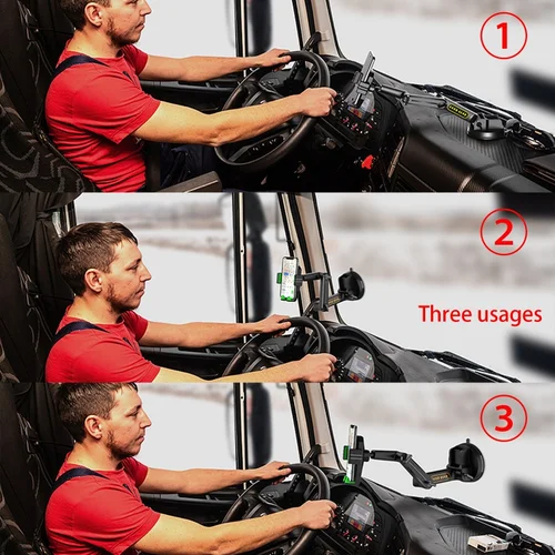 차량용 휴대폰 마운트 거치대, 높이 조절 가능, 긴 팔 흡입 컵, 트럭 자동차 대시 보드용 범용 휴대폰 브래킷, 헤비 듀티