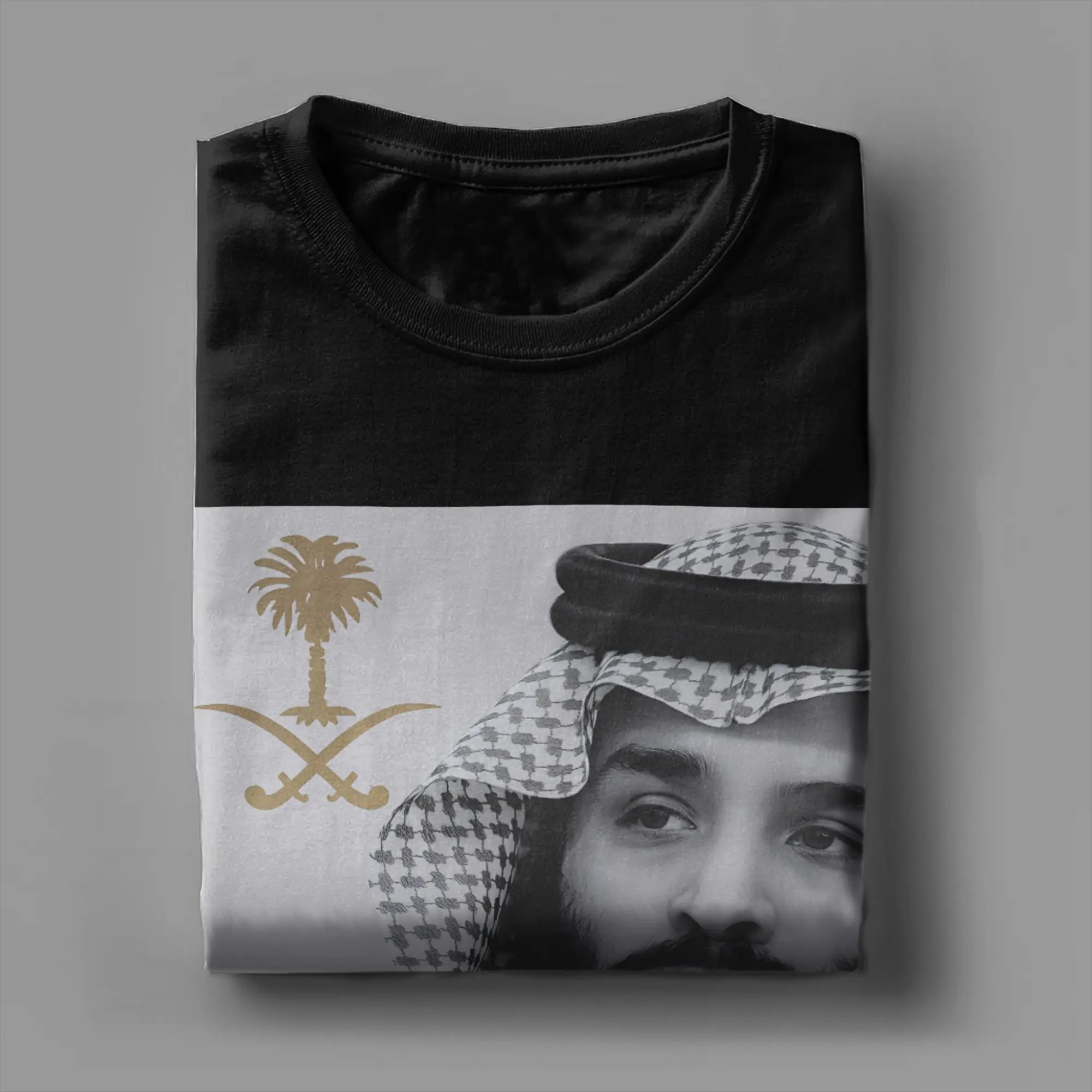 المملكة العربية السعودية تي شيرت رجالي رائع تي شيرت قصير الأكمام طاقم الرقبة تي شيرت ملابس قطنية مطبوعة