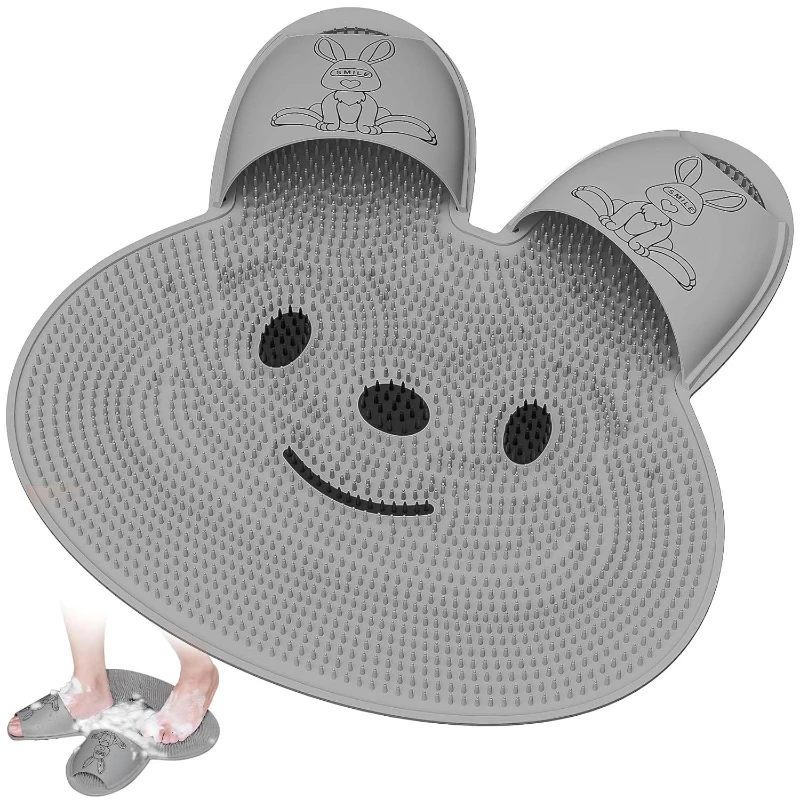 

Silicone Foot Massage Mat Foot Scrubber Bath Mat Anti Slip Shower Floor Mat Foot Dead Skin Remover Bathroom Scrubbing Tool