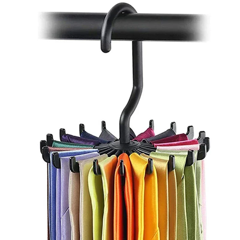 

Organization 360° Rotatable Storage Closet Hanger Tie Scarf Hook Space Holder Rotate Holder Rack Saver Belt Hanger Rotating Hook