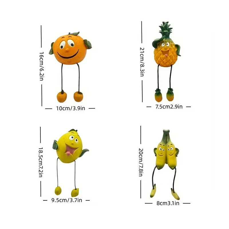 Witzige Fruchtskulpturen mit entzückenden Formen und Motiven wie Ananas, Banane, Zitrone und Orange. – Detail 10