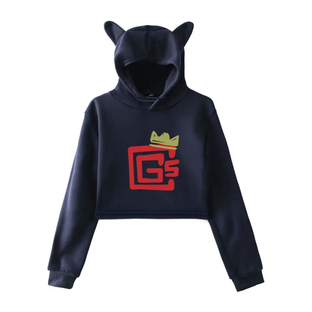 CG5 Lonely King Hoodie Vintage 90s Streetwear Merch Hoodies Sports Sweatshirts for Girls Cat Ear Crop Fashion Pullover