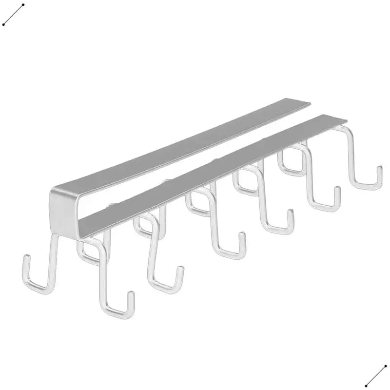 Hooks Under Shelf Cups Rack Drilling Coffee Cups Holder Kitchen Utensil Holder Hanging Hooks Rack For Kitchen Cabinet
