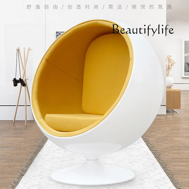 Fiberglass Massage Armchair Single Living Room Sofa Balcony Bubble Hemisphere Lying Rotatable Leisure Chair