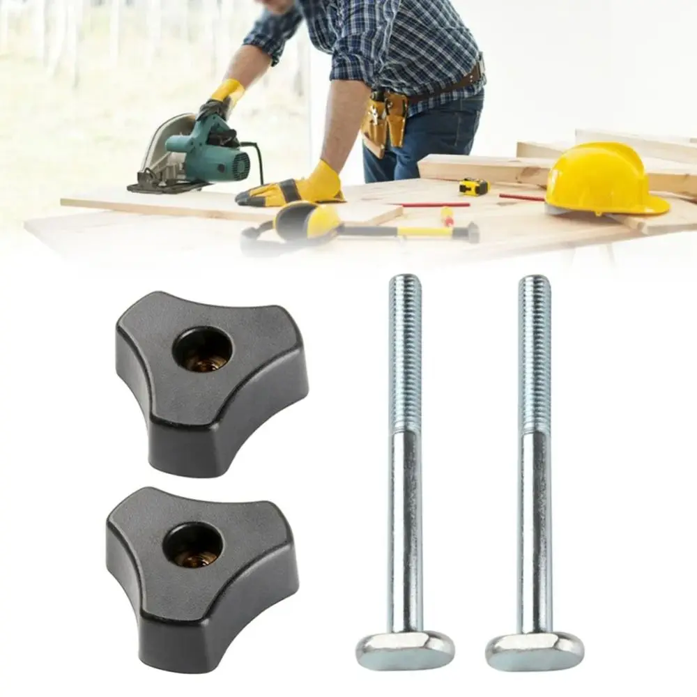 T-Slider T Track Bolts Knob Kit Miter Track Sliding Nut Tightening M6 Thread T-Track Anti-slip Durable Woodworking Jigs