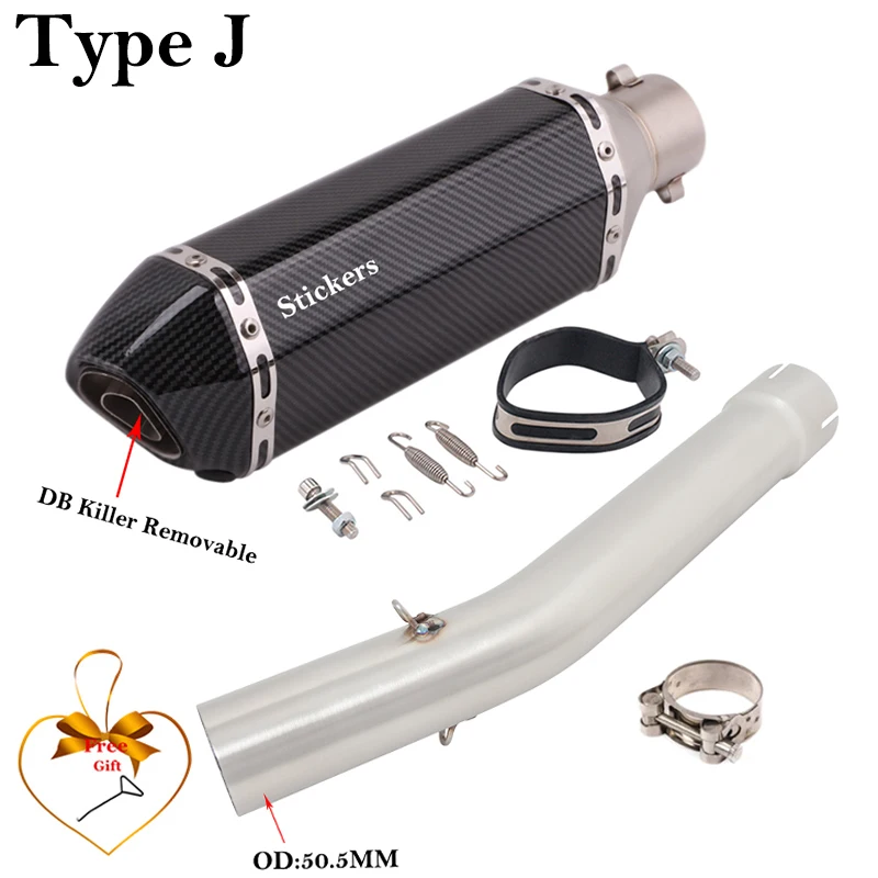 Slip On For YAMAHA YZF-R6 YZF R6 1998 - 2005 Motorcycle Exhaust System Middle Link Pipe Escape Muffler With DB Killer - view 6