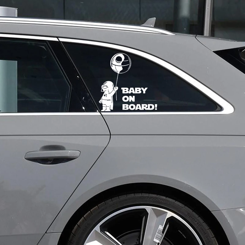 G187 Astronaut Baby on Board Creative Car Sticker Pattern Automobiles Bumper Exterior Accessories Vinyl Decals view 3