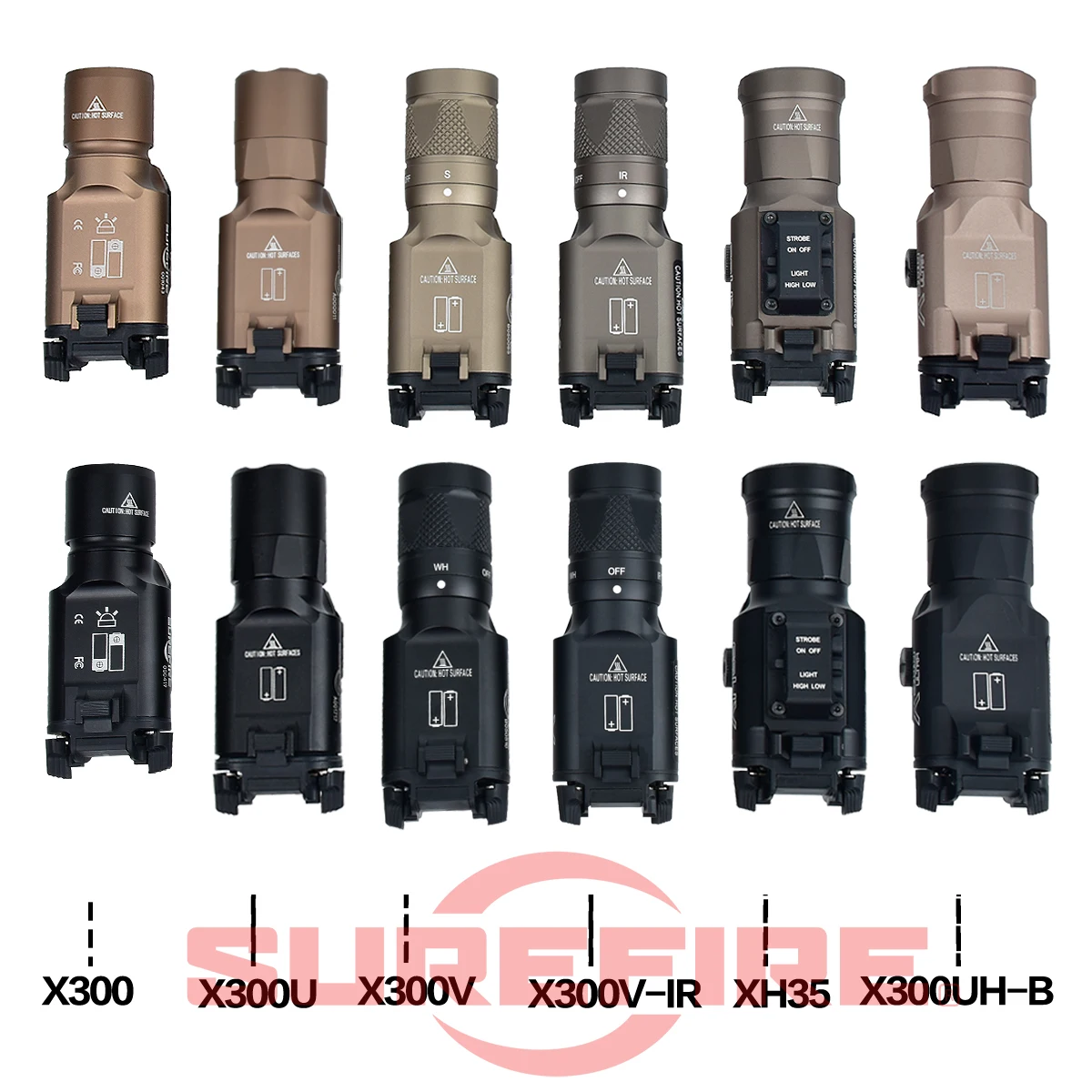 Surefire X300 Ultra XH35 Dual Switch X300V IR SF X300U LED Flashlight for GLOCK 17 19 CZ-75 Tactical Hunting Scout Light Lamp